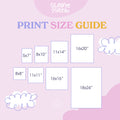 a print size guide for a girl's bedroom