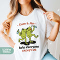 a woman wearing a t - shirt that says, i am & jm hate