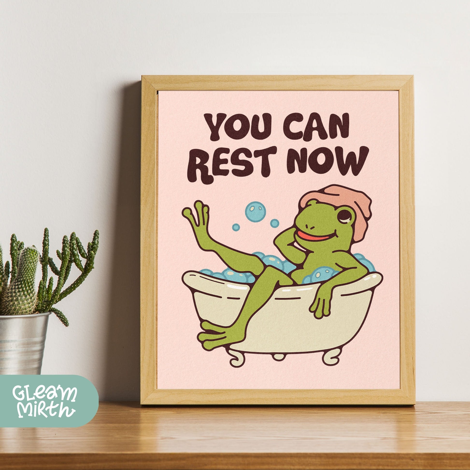 a picture of a frog taking a bath