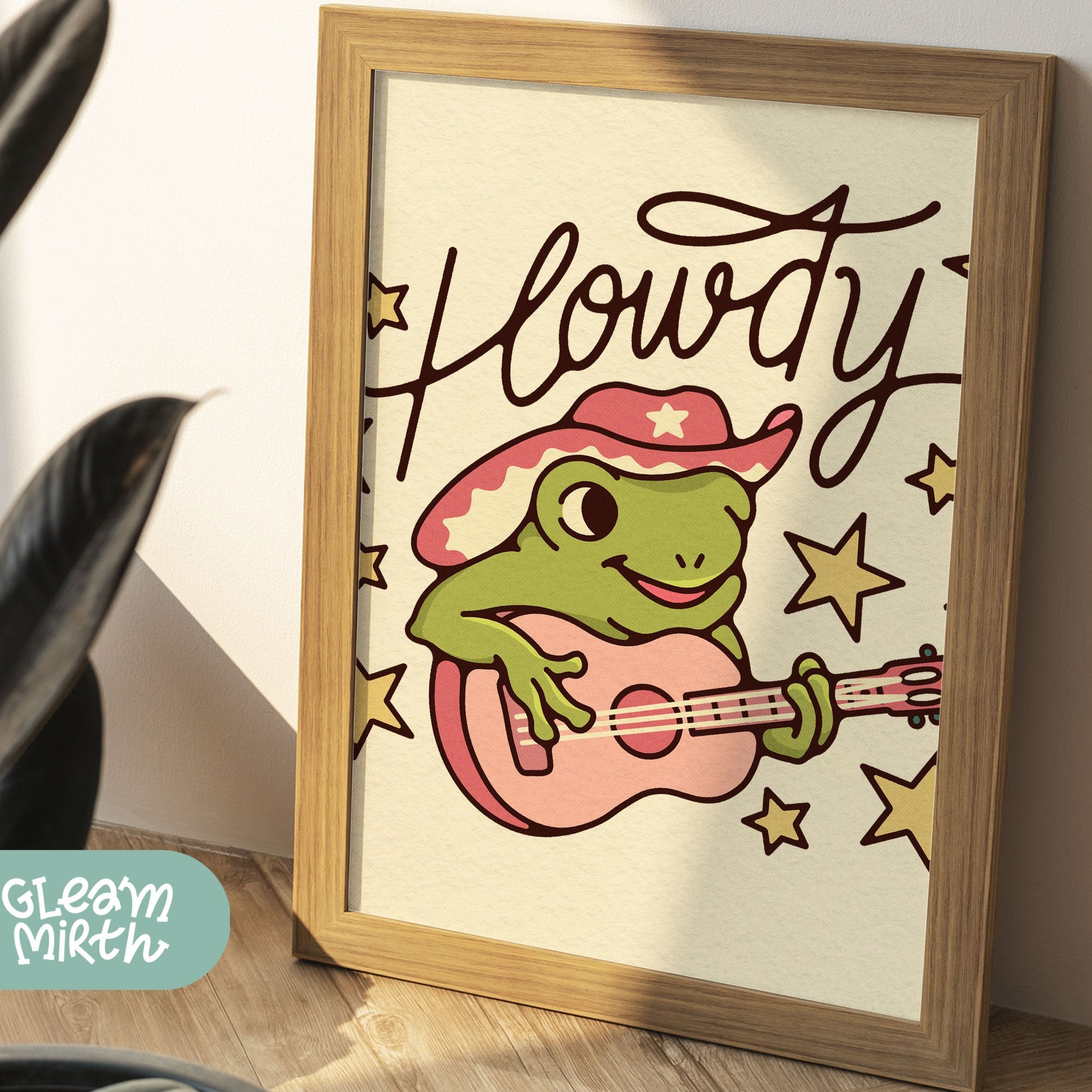 a picture of a frog playing a guitar